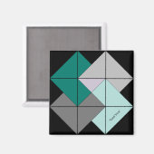 Mini Barn Quilt Card Trick Magneet (Voorkant / Achterkant)