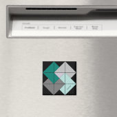 Mini Barn Quilt Card Trick Magneet (Insitu (Vaatwasser))