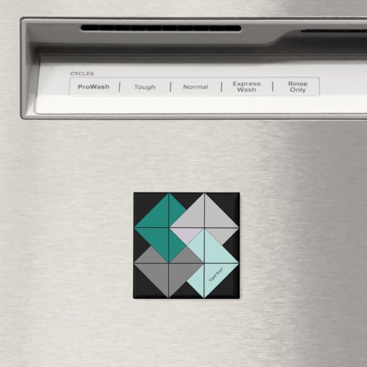 Mini Barn Quilt Card Trick Magneet (Insitu (Vaatwasser))