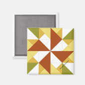 Mini Barn Quilt Harvest Pinwheels Magneet (Voorkant / Achterkant)