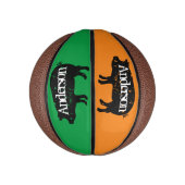 Mini Basketbal met aangepaste varkensmascotte logo (Verticaal)