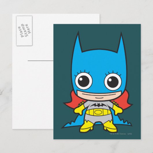 Mini Batgirl Briefkaart (Voorkant / Achterkant)