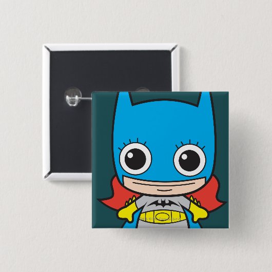 Mini Batgirl Vierkante Button 5,1 Cm (Voorkant /achterkant)