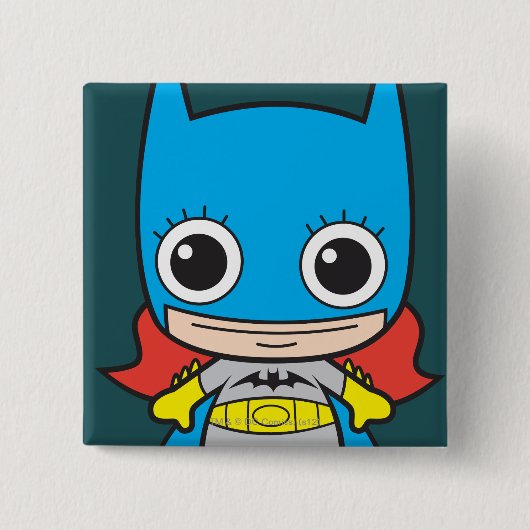 Mini Batgirl Vierkante Button 5,1 Cm (Voorkant)