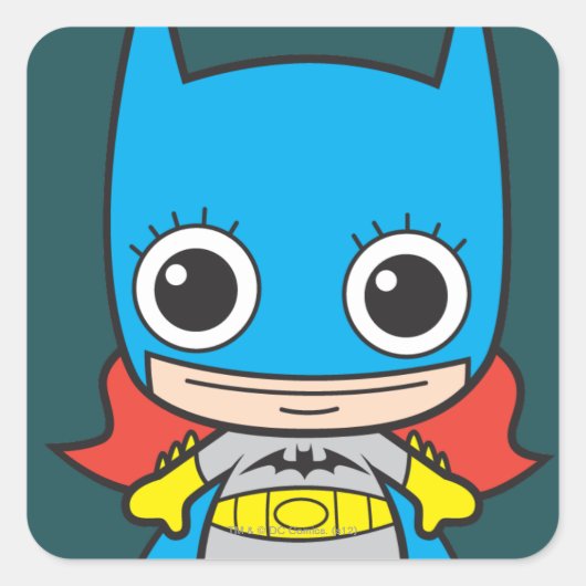 Mini Batgirl Vierkante Sticker (Voorkant)
