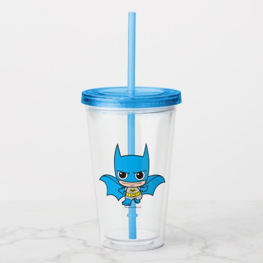 Mini Batman onderweg Acryl Drinkbeker (Voorkant)