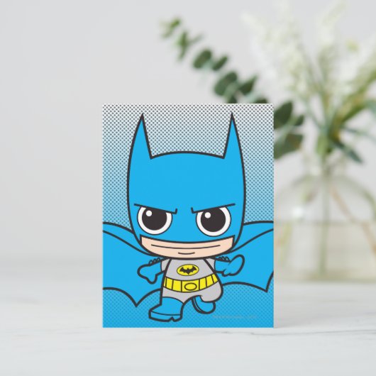 Mini Batman onderweg Briefkaart (Staand voorkant)