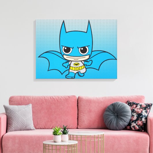 Mini Batman onderweg Canvas Afdruk (Insitu (Woonkamer))