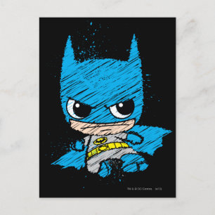 Mini Batman Sketch Briefkaart