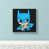 Mini Batman Sketch Canvas Afdruk (Insitu (Houten vloer))