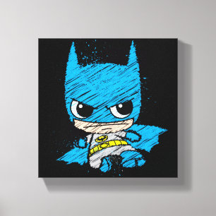 Mini Batman Sketch Canvas Afdruk