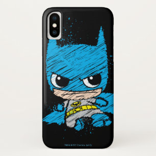 Mini Batman Sketch iPhone X Hoesje