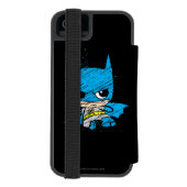 Mini Batman Sketch Incipio iPhone Portemonnee Hoesje (Agenda Achterkant)