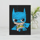 Mini Batman Sketch Kaart (Staand voorkant)