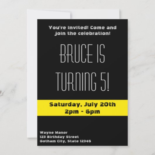 Mini Batman Sketch Kaart (Achterkant)