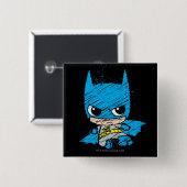 Mini Batman Sketch Vierkante Button 5,1 Cm (Voorkant /achterkant)
