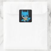 Mini Batman Sketch Vierkante Sticker (Tas)