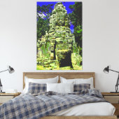 Mini Bayon [Redux] ... Siem Reap, Cambodja Canvas Afdruk (Insitu (Slaapkamer))