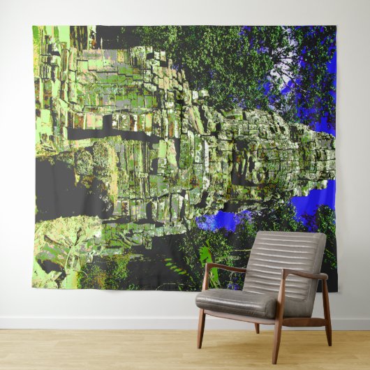 Mini Bayon [Redux] ... Siem Reap, Cambodja Wandkleed (In Situ (horizontaal))