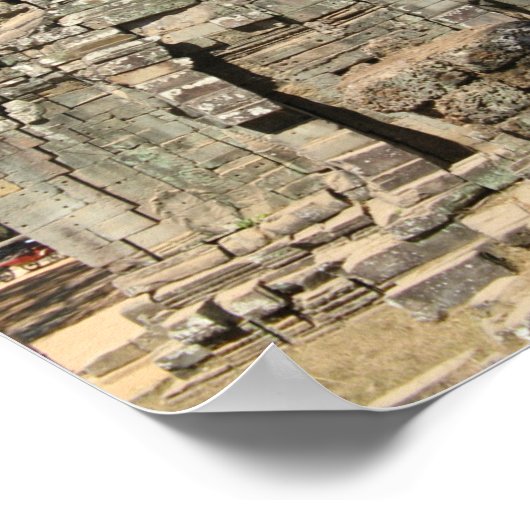 Mini Bayon ... Ta Prohm, Angkor Wat, Cambodja Poster (Hoek)