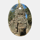 Mini Bayon ... Ta Prohm, Siem Reap, Cambodja Keramisch Ornament (Achterkant)