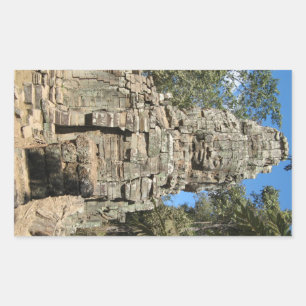 Mini Bayon ... Ta Prohm, Siem Reap, Cambodja Rechthoekige Sticker