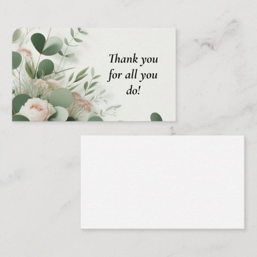 Mini-bedankkaart Visitekaartje (Voorkant / Achterkant)