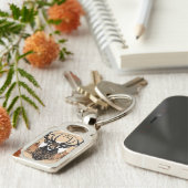 "Mini Beer Mok Fles Opener Sleutelhanger" Sleutelhanger (Zijkant)