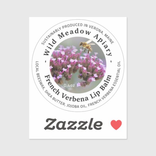 Mini Bijenwas Lippenbalsem Dekseletiket Frans Verb Sticker (Vel)