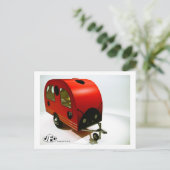Mini Bike Camper Ladybug-Briefkaart Briefkaart (Staand voorkant)