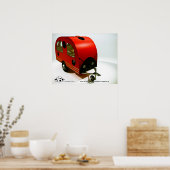Mini Bike Camper Ladybug-Poster Poster (Keuken)