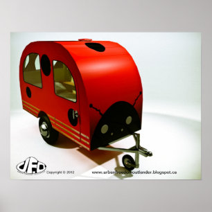 Mini Bike Camper Ladybug-Poster Poster