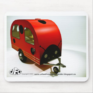 Mini Bike Camper Ladybug-stijl Mousepad Muismat