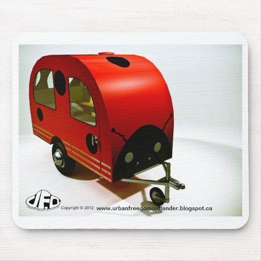 Mini Bike Camper Ladybug-stijl Mousepad Muismat (Voorkant)