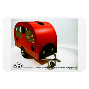 Mini Bike Camper Ladybug-stijl Premium Magnet Magneet