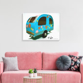 Mini Bike Camper Stretched Canvas afdrukken (Insitu (Woonkamer))