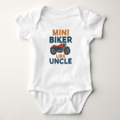 Mini biker als oom cool motorfiets romper (Voorkant)