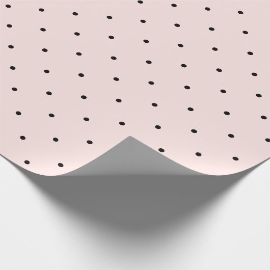 Mini Black & Blush Pink Pink Pinkten Pattern Wedde Cadeaupapier (Hoek)