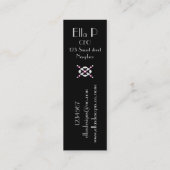 Mini Black, eenvoudig ontwerp visitekaartje (Achterkant)