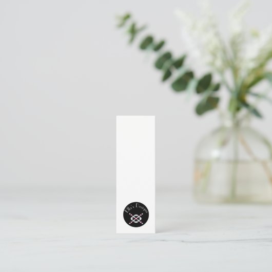 Mini Black, eenvoudig ontwerp visitekaartje (Staand voorkant)