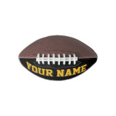 Mini BLACK GOLD AND CHARCOAL Personalized Football (Voorkant)