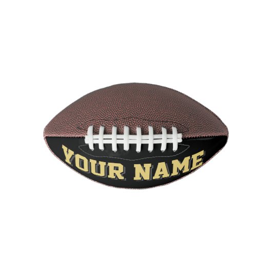 Mini BLACK OUD GOLD CHARCOAL Persoonlijk Football (Voorkant)