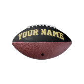 Mini BLACK OUD GOLD CHARCOAL Persoonlijk Football (Gedraaid 270)