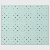 Mini Black Polka Dots Pattern & Mint Green Wedding Cadeaupapier (Vlak)