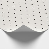 Mini Black Polka Pit Pattern op Vanilla Wedding Cadeaupapier (Hoek)