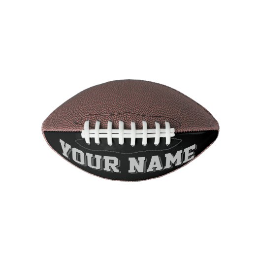 Mini BLACK SILVER EN DARK GRAY, speciaal aangepast American Football (Voorkant)