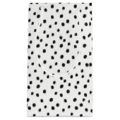 Mini Black White Stippen Small Glossy Gift Bag Klein Cadeauzakje (Voorkant)
