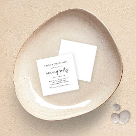 MINI Black White Wedding Evening Party uitnodigen Notitiekaartje