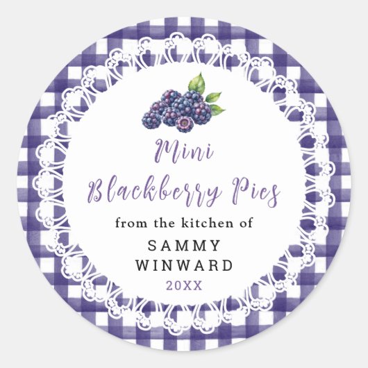 Mini Blackberry Pies Packaging Label (Voorkant)