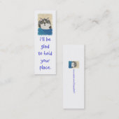 Mini-Bladwijzer kaarten, Black WhiteTuxedo Cat Mini Visitekaartje (Voorkant / Achterkant)